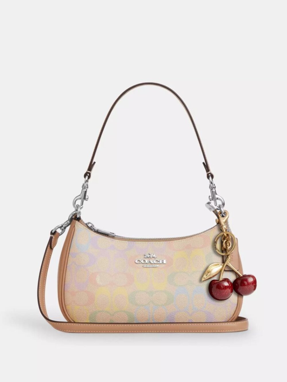Nwt Coach Teri Rainbow Signature Shoulder Bag Purse